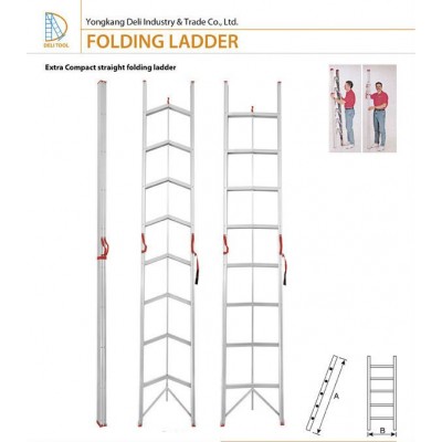 Retractable Aluminium Folding Stick ladder